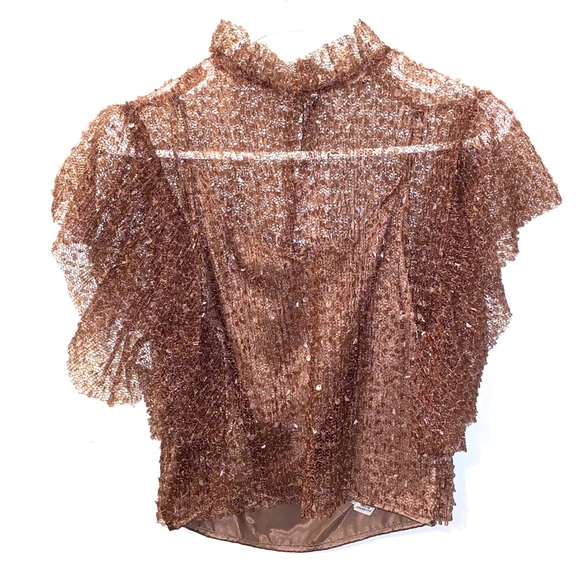 taupe sequin top
